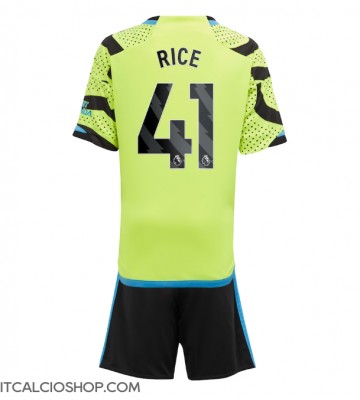 Arsenal Declan Rice #41 Seconda Maglia Bambino 2023-24 Manica Corta (+ Pantaloni corti)